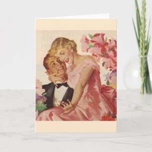 Retro-Verlobungskarte Karte