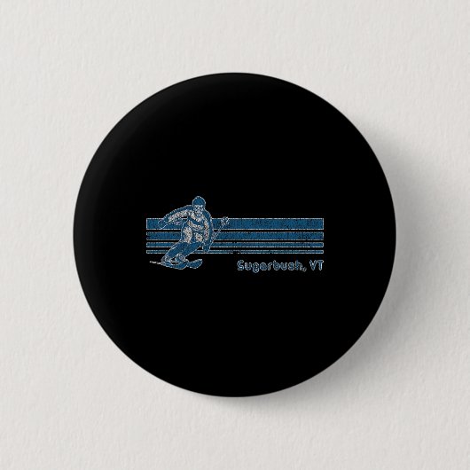 Retro Vermont Distressed Sugarbush Skit-Shirt Button (Vorderseite)
