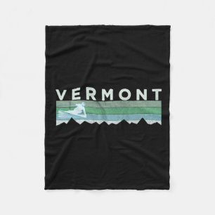 Retro Vermont Langschläfer-Skifahren Fleecedecke