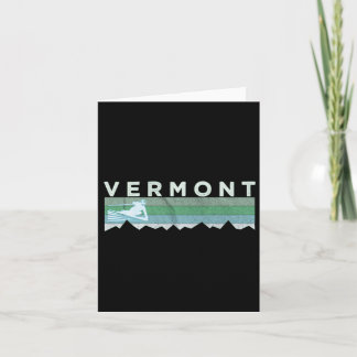 Retro Vermont Langschläfer-Skifahren Karte