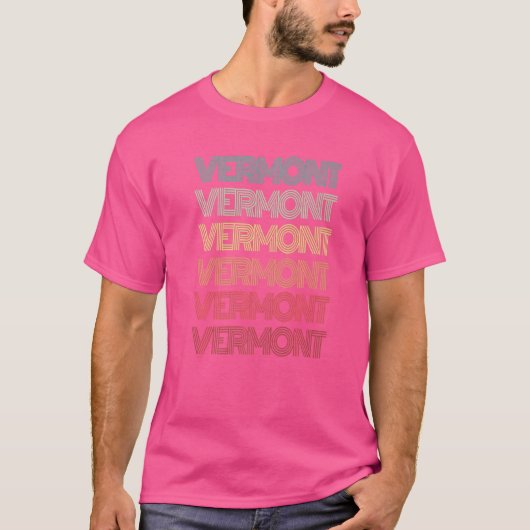 Retro Vermont Zuhause Staat Roots Burlington Famil T-Shirt (Vorderseite)