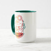 Retro Vernonia Radweg. Tasse (Vorderseite Links)