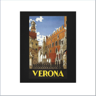 Retro Verona Travel Poster Canvas Print Leinwanddruck