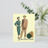 Retro verpackt Wir haben die Ankündigung "Bewegung (Stehend Vorderseite)