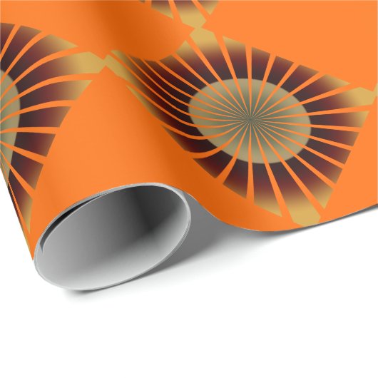 Retro-Verpackungspapier im Stil der 70 Geschenkpapier (Rolleneckpunkt)