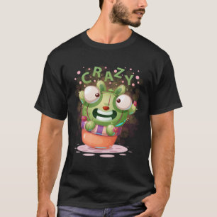 Retro verrückte Cactus Watercolor Splash Wüste Flo T-Shirt