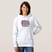 Retro-Verschwörungstheorie Hoodie (Vorne ganz)
