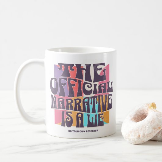 Retro-Verschwörungstheorie Kaffeetasse (Mit Donut)