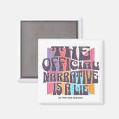 Retro-Verschwörungstheorie Magnet (Vorderseite/Rückseite)
