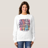 Retro-Verschwörungstheorie Sweatshirt (Vorne ganz)