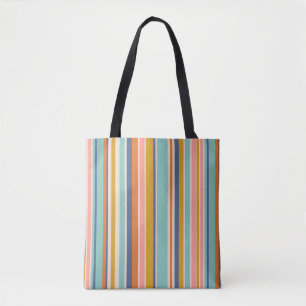 Retro vertikale orangefarbene blaue und gelbe rosa tasche