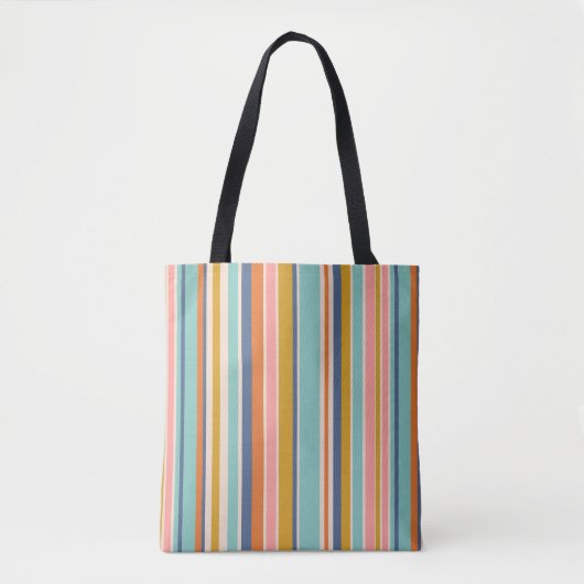 Retro vertikale orangefarbene blaue und gelbe rosa tasche (Vorderseite)