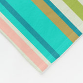 Retro vertikale rosa türkis und pfirsichfarbene St Fleecedecke (Ecke)