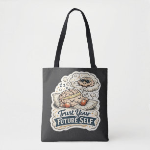 Retro Vertraue Deinem Zukünftigen Ich Skelett Graf Tasche