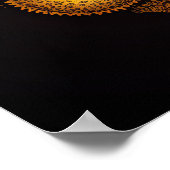 Retro Verziert Lächeln Sun AI Art | VINTAG Poster (Ecke)