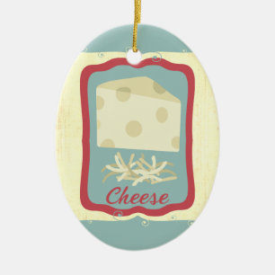 Retro Verzierung Schweizer Käse des Frühstücks Keramik Ornament