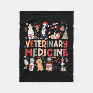 Retro Veterinary Medicine Vet Tech Cat Dog Lover C Fleecedecke