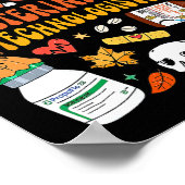 Retro Veterinary Technologists Spooky Halloween Poster (Ecke)