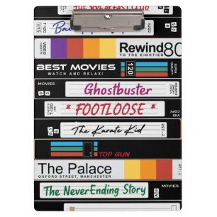 Retro-VHS-Filmdesign Klemmbrett