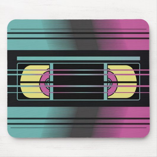 Retro-VHS-Glitch-Ästhetik-Mauspad Mousepad (Vorne)
