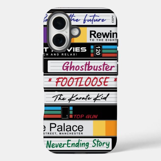 Retro VHS Movie Design Case-Mate iPhone Hülle (Rückseite)