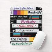 Retro VHS Movie Design Mousepad (Mit Mouse)