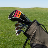 Retro-VHS-Querstrreifung mit Namen Golf Headcover (In SItu)
