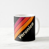 Retro-VHS-Streifen mit Namen Kaffeetasse (VorderseiteRechts)