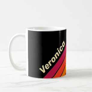 Retro-VHS-Streifen mit Namen Kaffeetasse