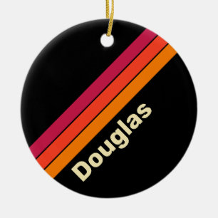 Retro-VHS-Streifen mit Namen Keramik Ornament