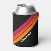 Retro VHS Stripes with Name Dosenkühler (Kanne Vorderseite)