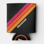 Retro VHS Stripes with Name Dosenkühler (Vorderseite)
