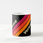 Retro VHS Stripes with Name Kaffeetasse (Mittel)