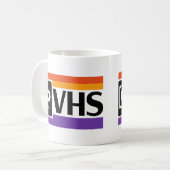 Retro-VHS-Symbol-Kaffeetasse - 80er 90er Kaffeetasse (Vorderseite Links)