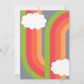 Retro Vibe 10. Geburtstag Einladung (Rückseite)