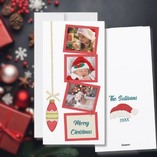 Retro Vibe 3 Foto weiß Feiertagskarte