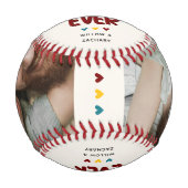 Retro Vibe 'Bester Vater je' 2 FotoCollage Baseball (Vorderseite)