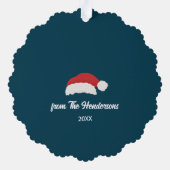 Retro Vibe Christmas Foto Ornament Karte (Rückseite)