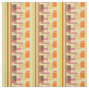Retro Vibe Geometric Type Pattern (beliebige Farbe Stoff