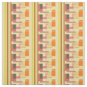 Retro-Vibe-Geometrisches Typmuster (jeder Farbe!) Stoff