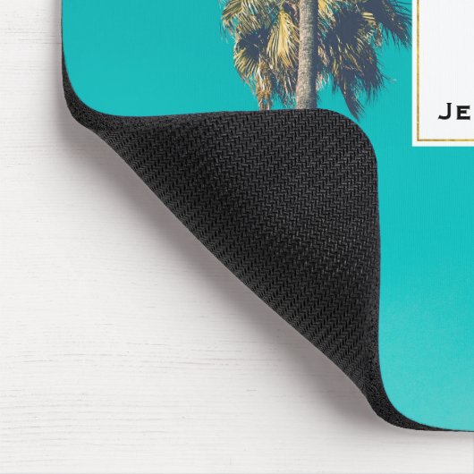 Retro Vibe Monogramm Mousepad (Ecke)