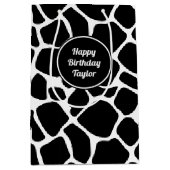 Retro Vibe Rustikale Kuh versteckt Tierdruckmuster Mittlere Geschenktüte (Vorderseite)