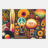 Retro Vibes 70er Groove Geschenkpapier Set (Vorderseite 2)