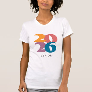 Retro Vibes Abschluss 2024 Senior Personalisiert T-Shirt