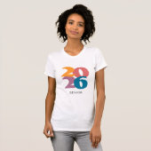 Retro Vibes Abschluss 2024 Senior Personalisiert T-Shirt (Vorne ganz)