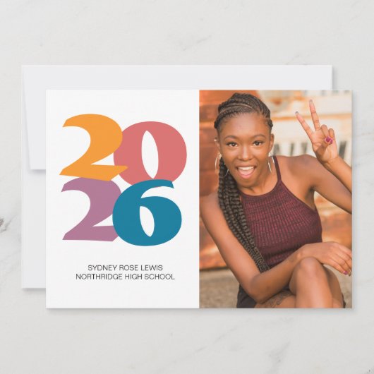 Retro Vibes Abschluss Celebration Party Ankündigung (Vorderseite)