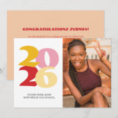 Retro Vibes Abschluss Celebration Party Ankündigung (Vorne/Hinten)