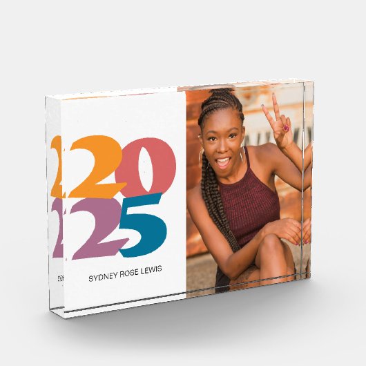 Retro Vibes Abschluss Celebration Party Fotoblock (Links)