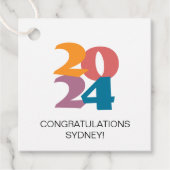 Retro Vibes Abschluss Celebration Party Geschenkanhänger (Vorderseite)