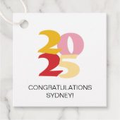 Retro Vibes Abschluss Celebration Party Geschenkanhänger (Vorderseite)